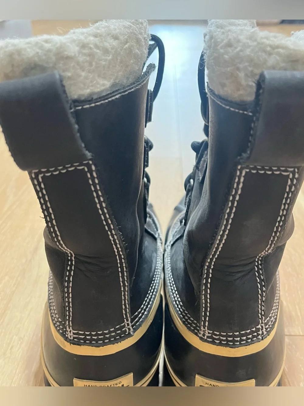 Sorel Caribou Men's Waterproof Winter Snow Boots Black Size 9 NL1005-012